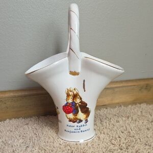 Peter Rabbit Ceramic Basket/Vase